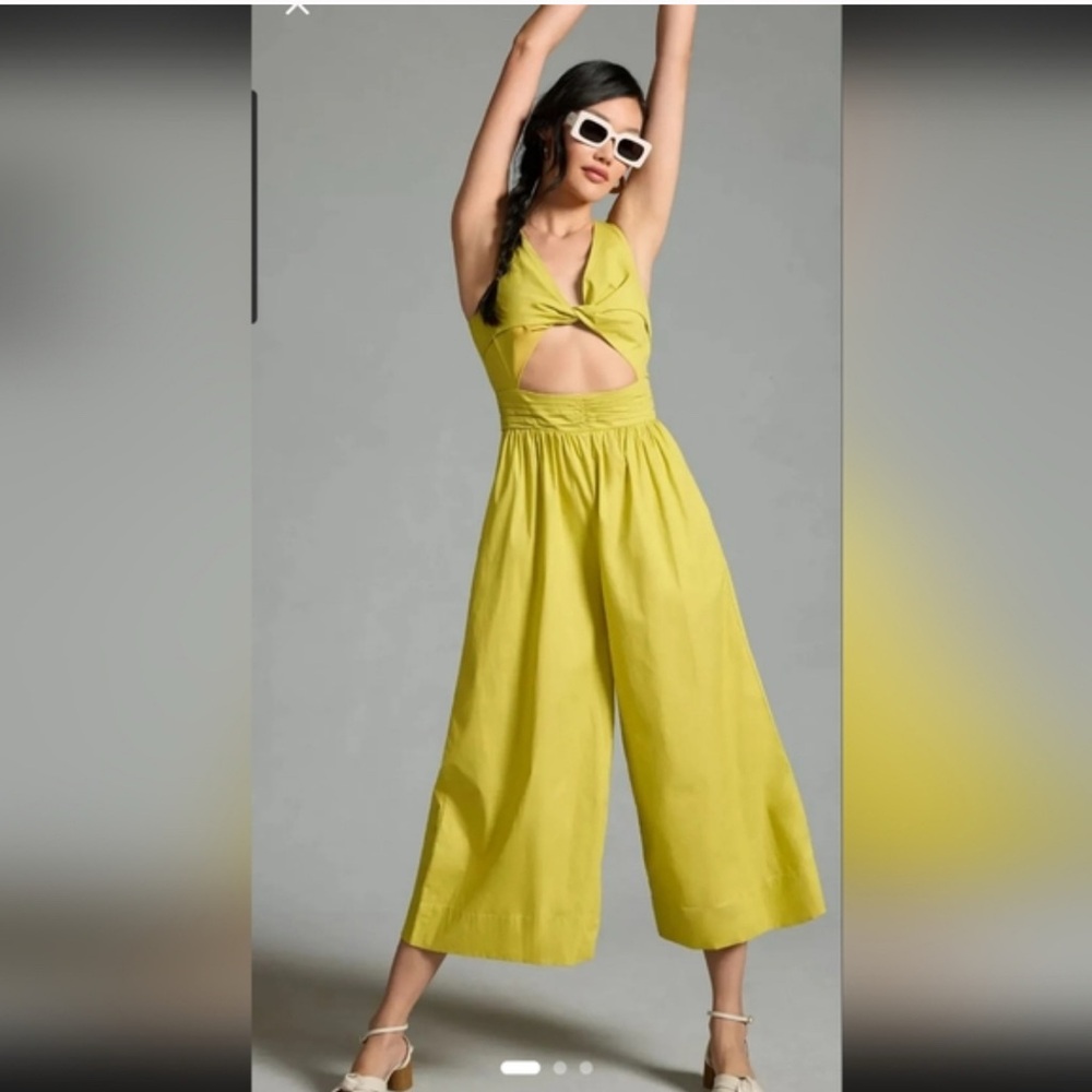 Anthropologie En Saison twist front cut-out jumpsuit